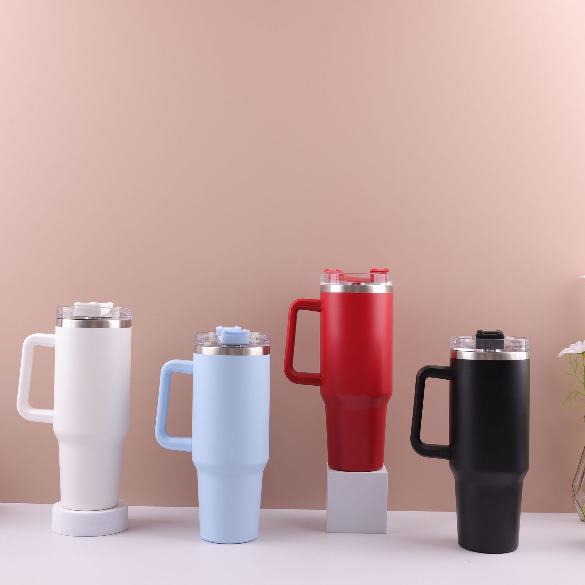 Amazon 40oz first-generation stainless steel insulated handle car cup, outdoor car portable ice cup, cold water cup details Picture
