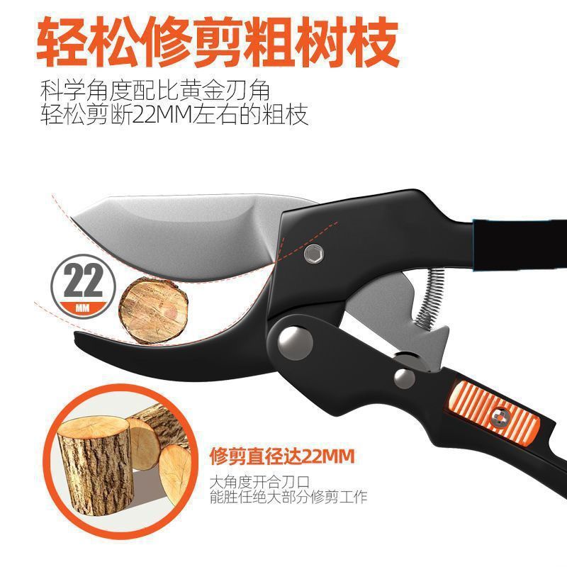 German original imported SK5 garden shears, garden flower pruning shears, tree shears, fruit tree shears Specification drawing