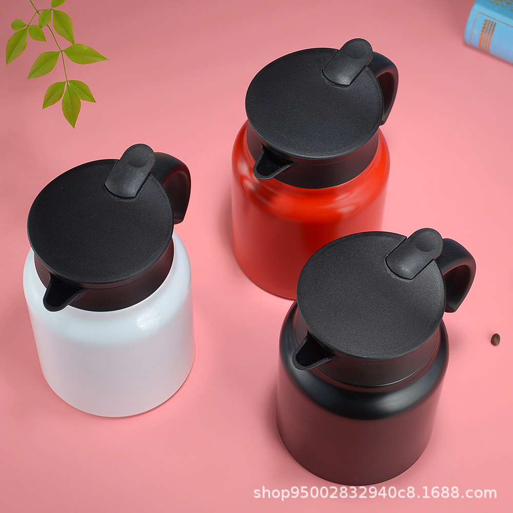 Home, travel and outdoor 304 stainless steel double-layer stewed teapot with tea strainer, 800ML stewed tea cup, cold and heat preservation cup Specification drawing