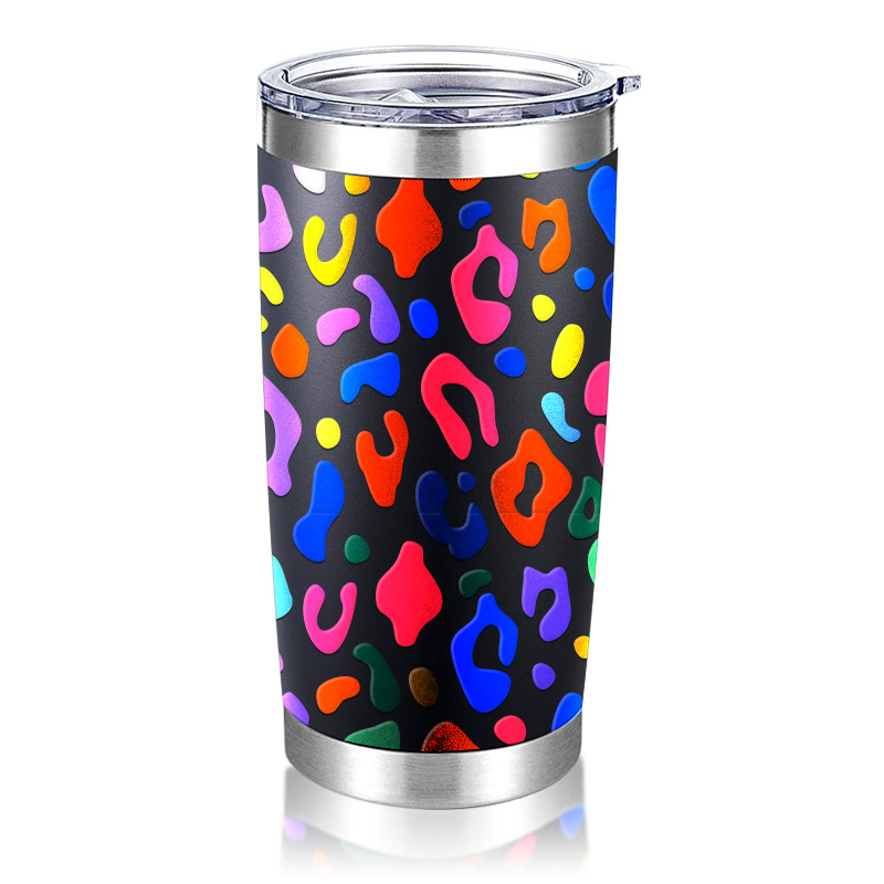 Amazon in-stock car cups, European and American dual-drink coffee cups, high appearance level straw cups, stainless steel insulated and chilled cups Item Picture