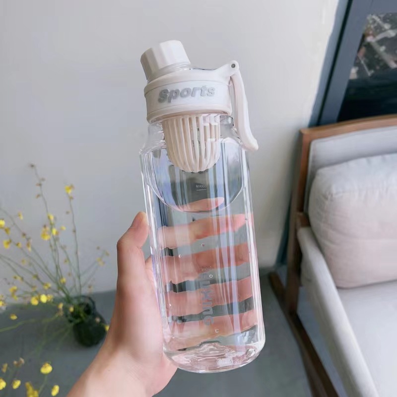 Adult student water cup, suitable for adult pregnant women, simple outdoor sports rope, straw, high-temperature resistant plastic cup, sealed Specification drawing