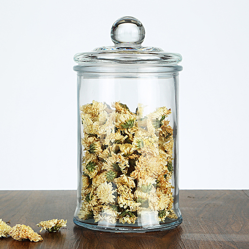 Tea canister, flower tea, grain storage canister, moisture-proof glass sealed canister, large-capacity storage canister for household kitchen Specification drawing