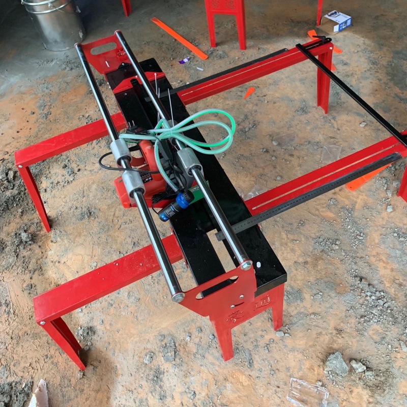Womalong multi-functional fully automatic countertop tile cutting machine, manual push knife, 45-degree chamfering device for marble undefined