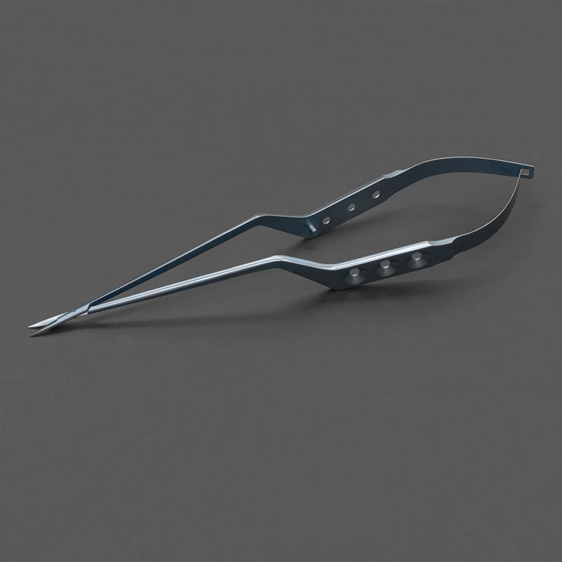 Stainless steel gun-shaped shears, micro-shears, titanium alloy straight head and curved head gun-shaped brain shears, surgical and neurosurgical instruments Specification drawing