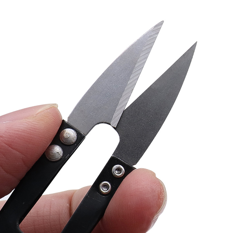 Factory wholesale U-shaped fishing line scissors, home cross-stitch scissors, stainless steel thread and veil scissors details Picture
