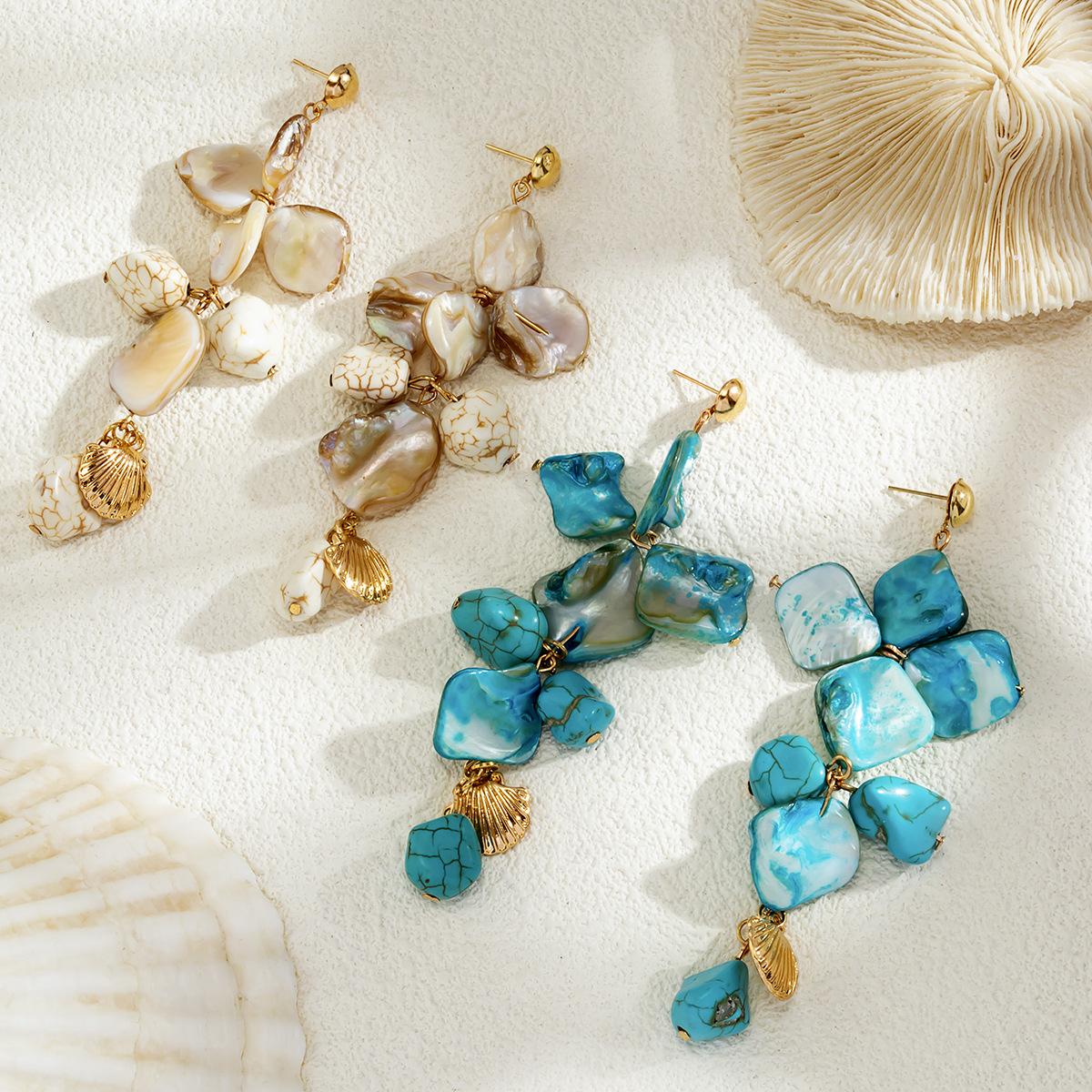 Bohemian beach summer starfish shell bestseller necklace retro niche tassel conch symbol necklace Application Scenario
