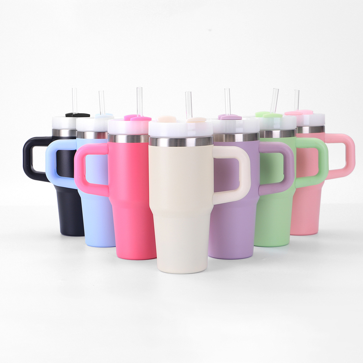 New foreign trade stainless steel insulated and chilled beer mug handle portable car outdoor ice cup 14oz car cup Specification drawing