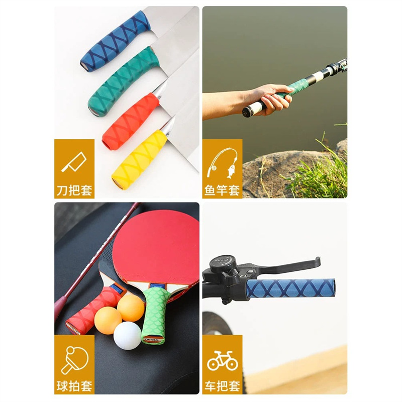 Universal color classification of knife covers, kitchen knife handle covers, color-coded knife covers, 4d kitchen management logo, knife handle covers, protective covers Specification drawing