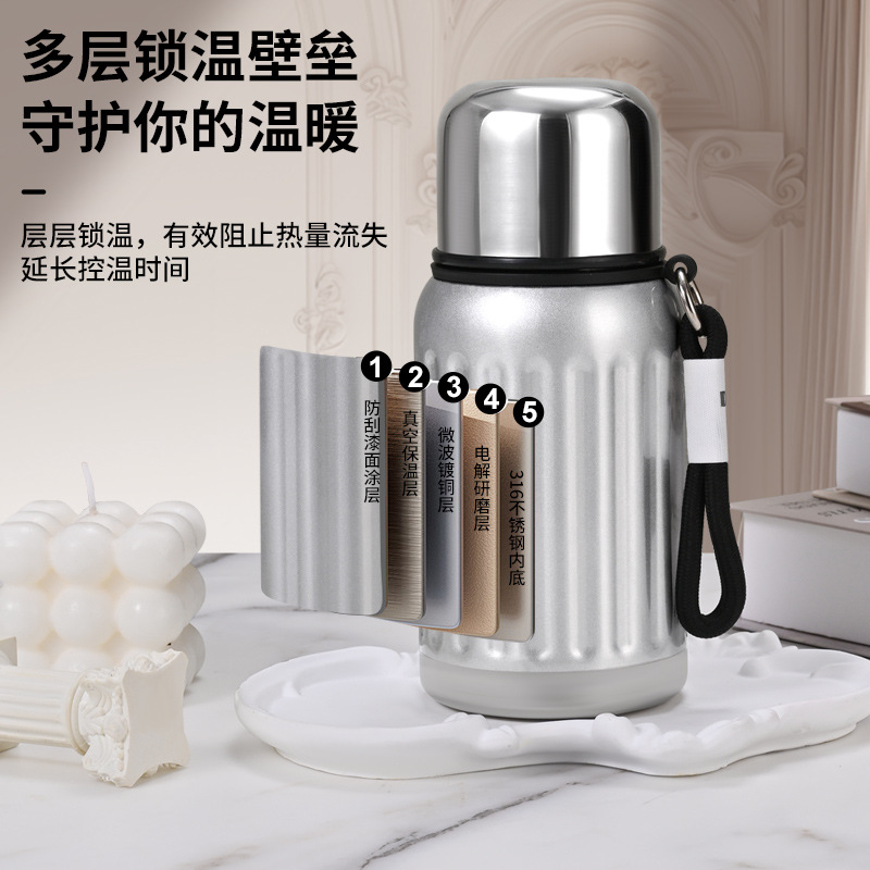 New high-appearation-level men's and women's insulated and cold-keeping cups, simple and high-end stainless steel insulated cups, office water cups, car cups Application Scenario