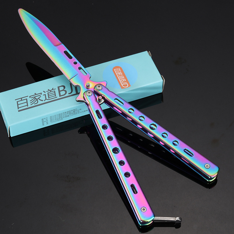 Butterfly Knife CSGO practice swinging hand game knife model folding comb Yangjiang Xiaodao Outdoor Factory wholesale uncut blade Item Picture