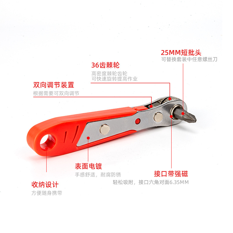 Mini 36-tooth ratchet screwdriver for narrow and small space gap repair operation, socket L-shaped bend wrench details Picture