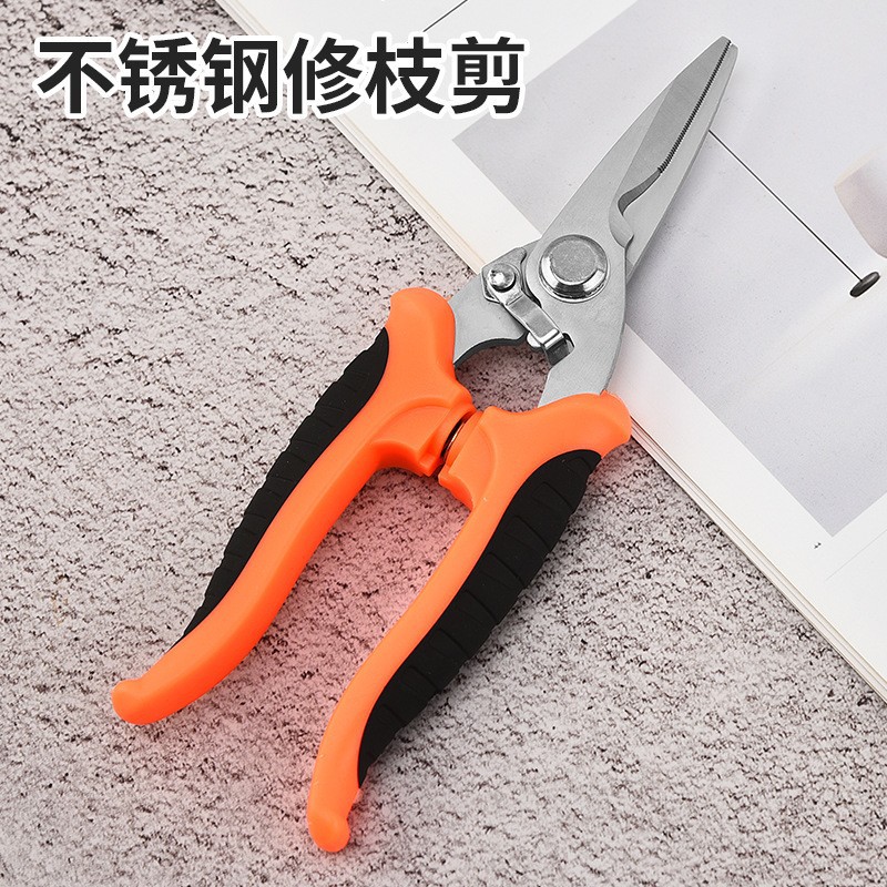 Manufacturer's stainless steel wire trough shears, electrician's professional cable shears, straight head thin iron sheet shears, industrial electronic shears undefined