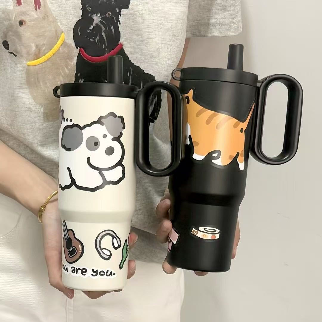Light luxury twilight insulated cup, large-capacity water cup, 316 stainless steel straw cup, car ice cube cup, high-end cup Application Scenario