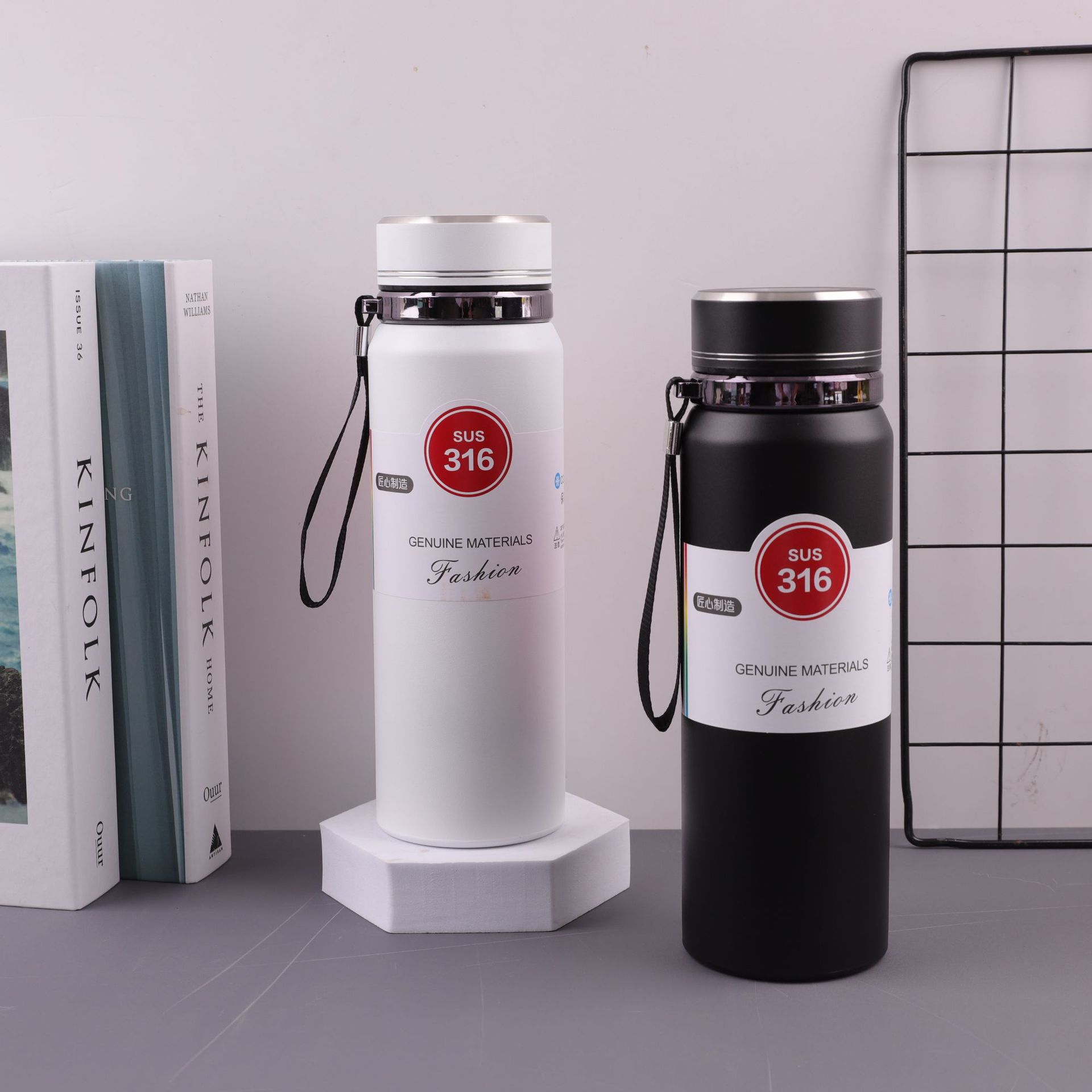 Wholesale of best-selling large-capacity 316 stainless steel vacuum insulated cups, outdoor portable mountaineering travel kettles, and water bottles with straps Application Scenario