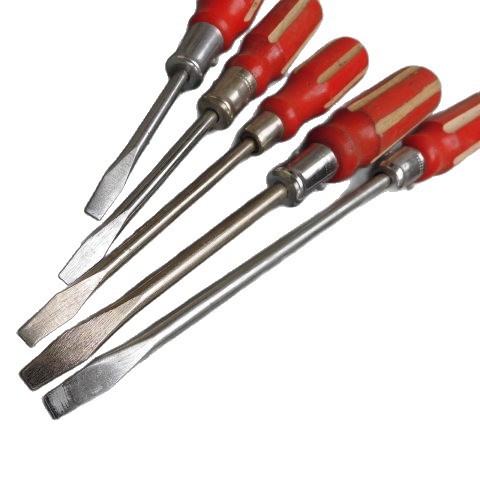 In the 1990s, there were 2-inch, 3-inch, 4-inch, 5-inch, 8-inch to 18-inch flat-head screwdrivers with wooden handles Item Picture