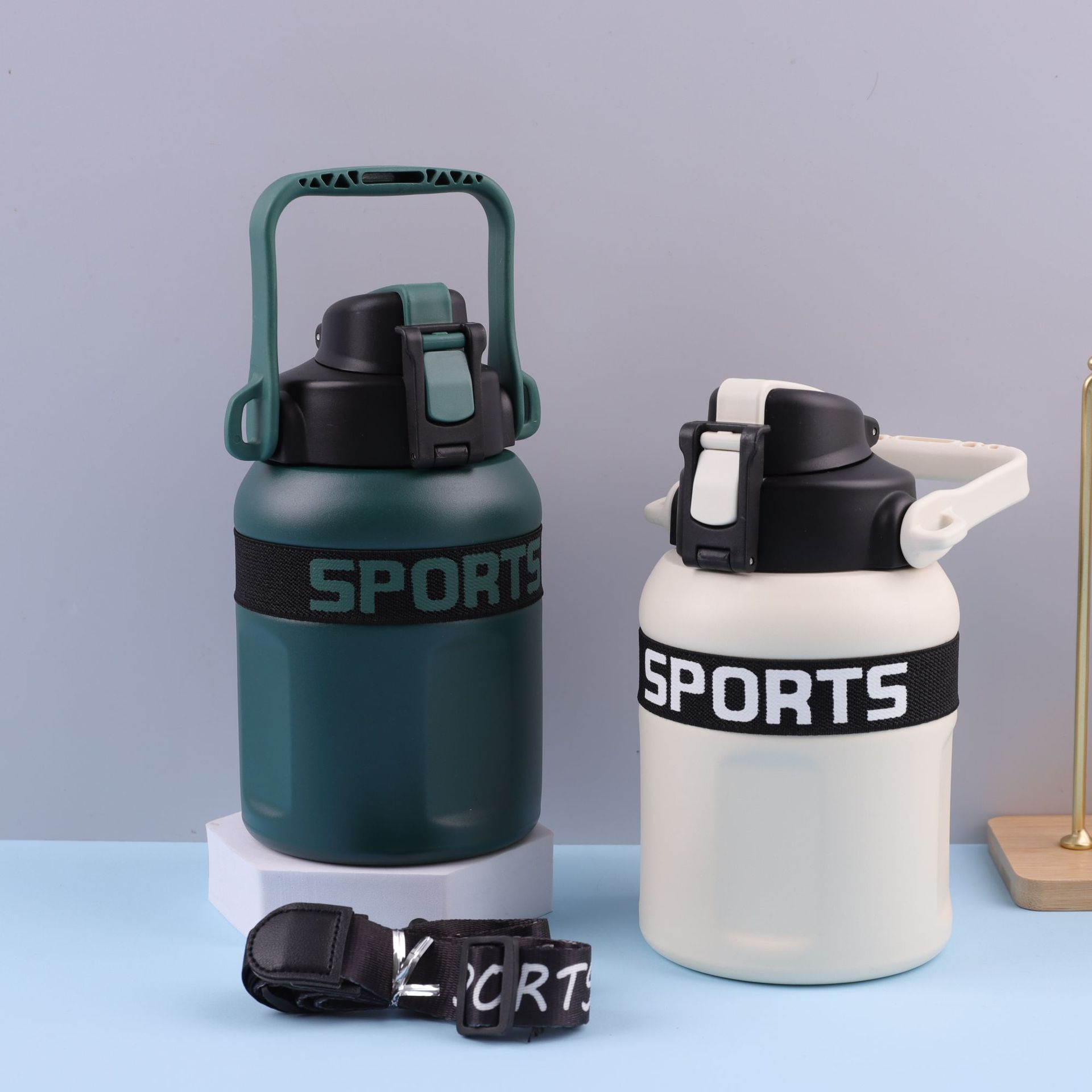Southeast Asia cross-border stainless steel 316 best-selling new, cool, multi-functional sports webbing handle, heat and cold preservation pot Specification drawing
