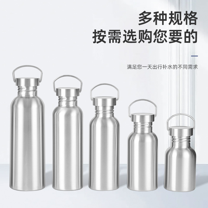 304 single-layer stainless steel vacuum insulated cup, American-style large-mouth sports water bottle, outdoor sports handle portable water cup Application Scenario