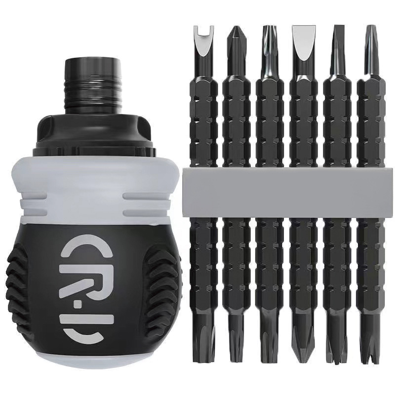 Genuine special-shaped ratchet screwdriver set, multi-head type integrated, cross-head and flat-head dual-purpose screwdriver combination Item Picture