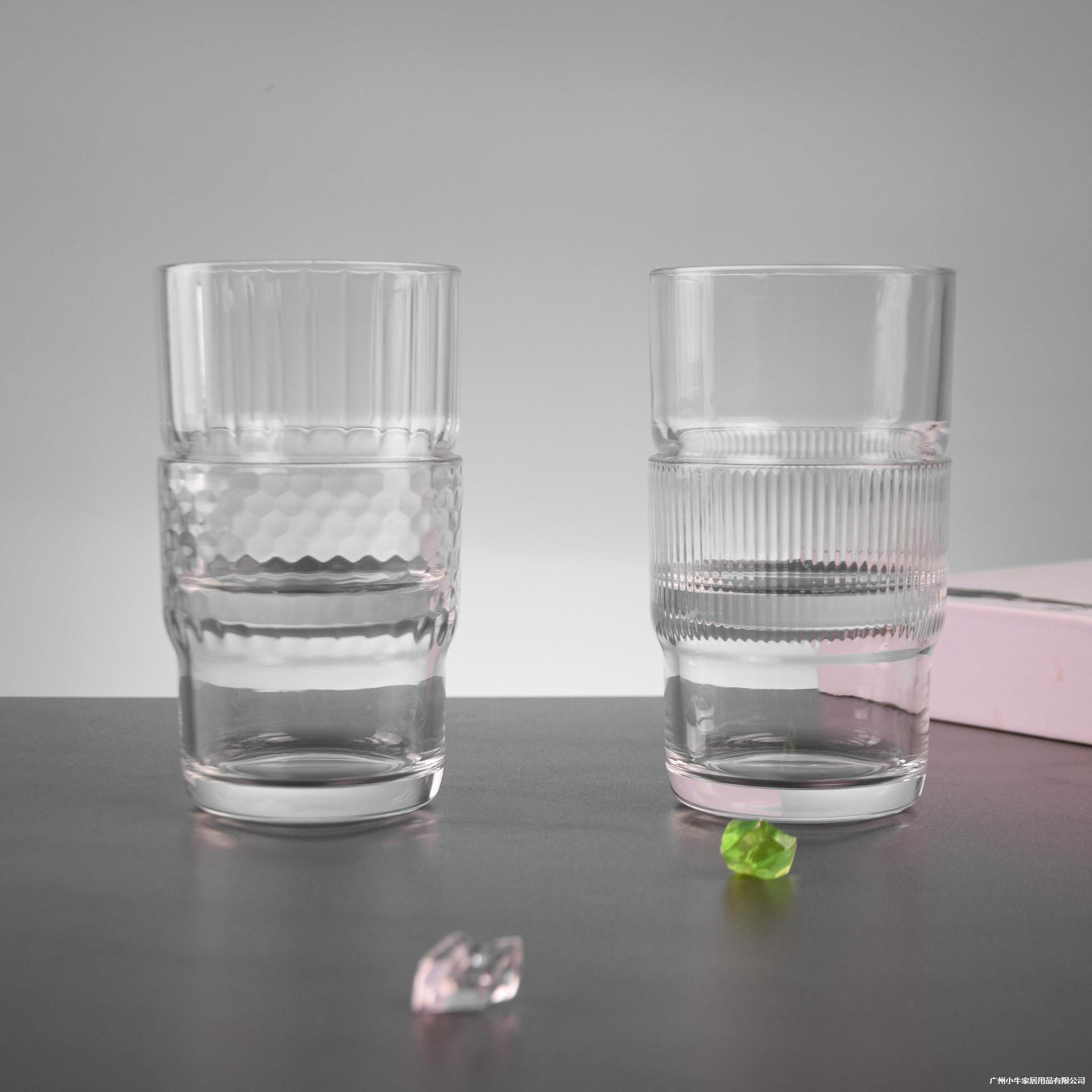 Factory direct sales of stackable and layered whisky wine glasses, glass design sense, drinking cups, Western-style wine glasses, cold drink coffee cups Application Scenario