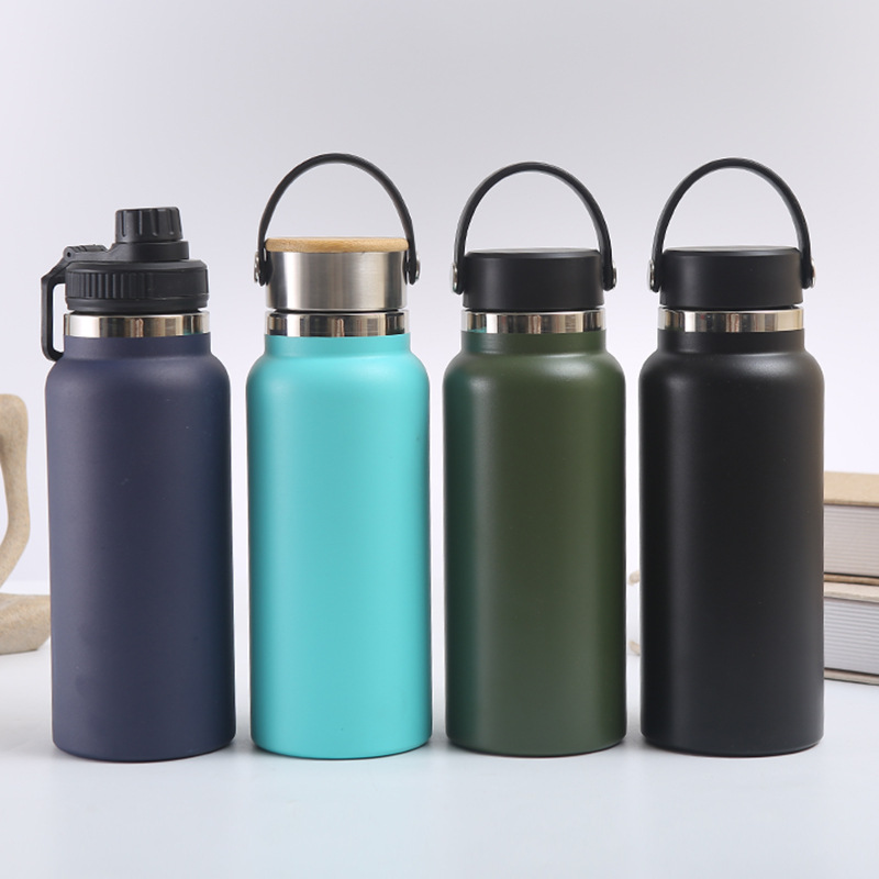 New 32OZ space water bottle, double-layer stainless steel sports water bottle, double-layer vacuum insulated cup, outdoor sports water cup Specification drawing