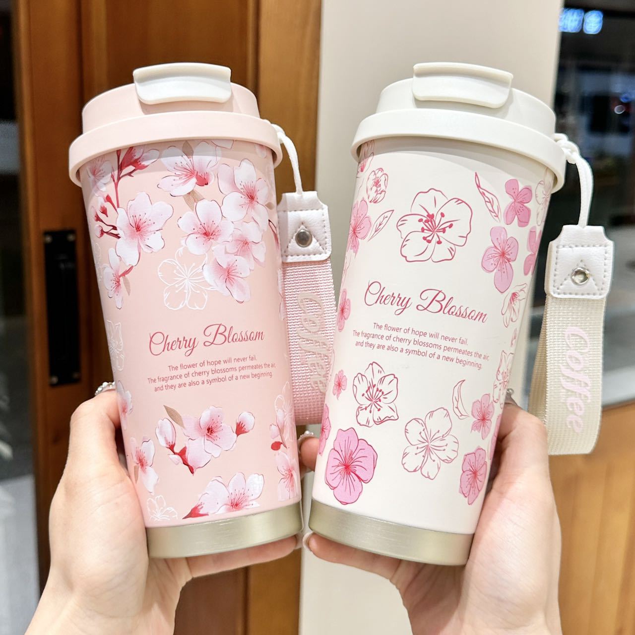 Summer Garden insulated cup for girls, high appearance level coffee cup with straw, 316 stainless steel portable double drinking cup Application Scenario