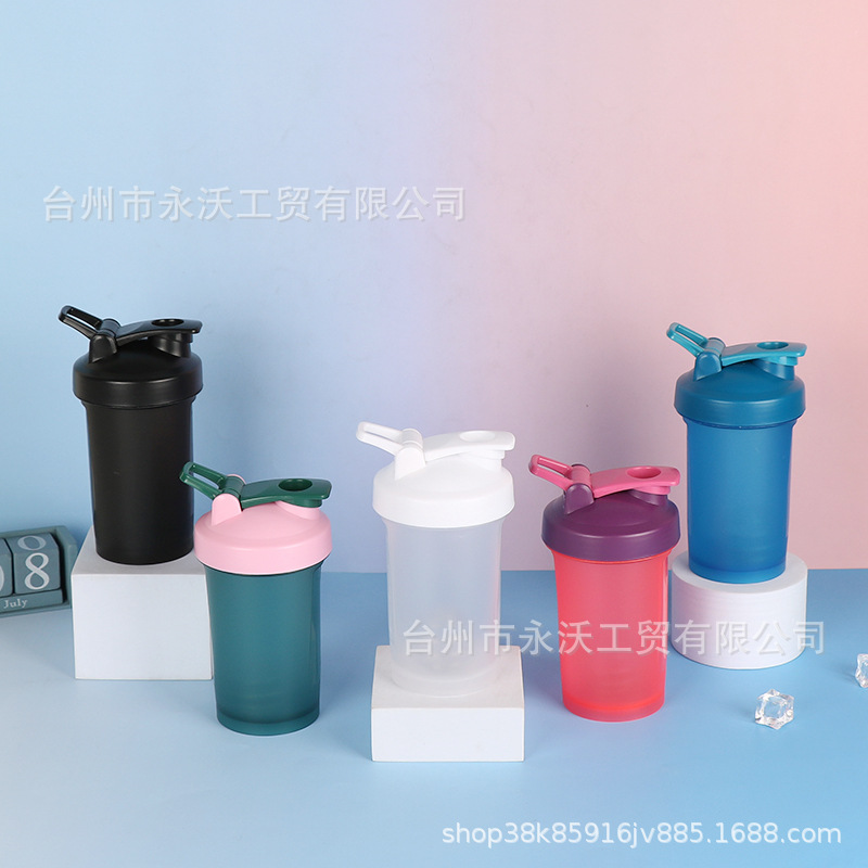 400ml plastic shaker cup, protein powder milkshake cup, portable fitness water cup, shaker cup logo, direct supply from the manufacturer details Picture