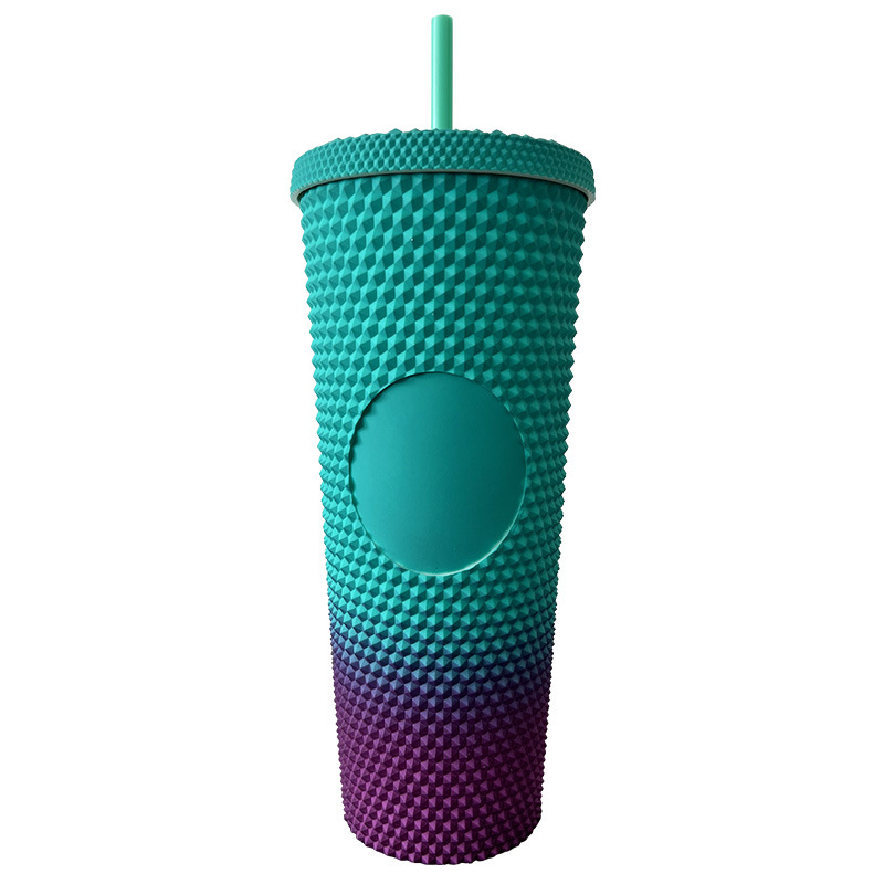 【 Processing and Customization 】 Durian Cup 710ml large-capacity plastic Straw cup, cross-border European and American drinking durian cup Item Picture