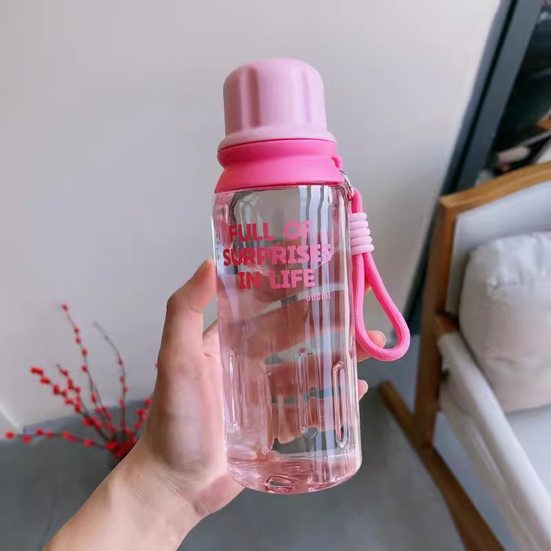 A large-capacity, simple Korean version of ins portable summer plastic space cup for both male and female students that is durable and can withstand drops Specification drawing