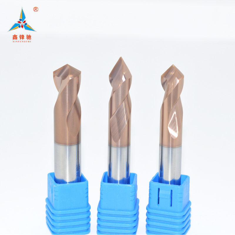 Fengchi 90° Steel and aluminum universal hard alloy fixed-point drilling, tungsten steel CNC chamfering drilling, CNC coated drilling details Picture