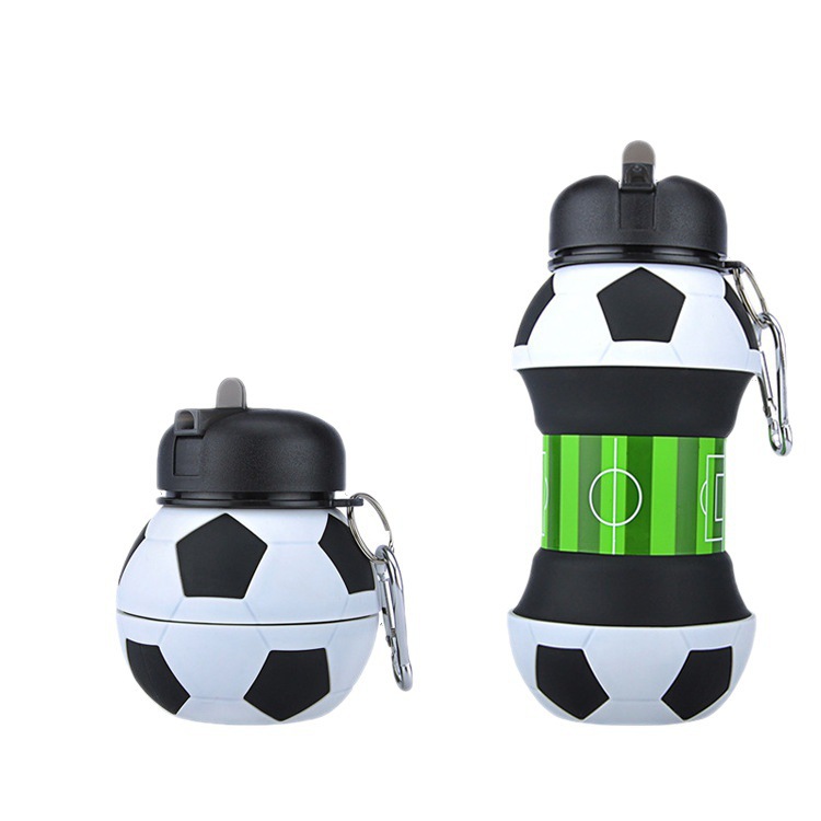 Amazon outdoor sports water bottle, silicone folding cup, creative student water cup, portable shockproof and leak-proof children's cup Item Picture