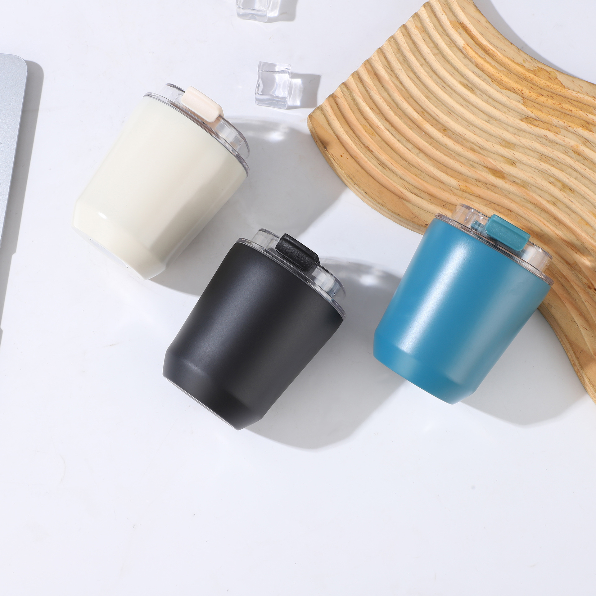 Cross-border 304 stainless steel coffee cup, double-layer vacuum coffee cup, outdoor portable car travel water cup Specification drawing