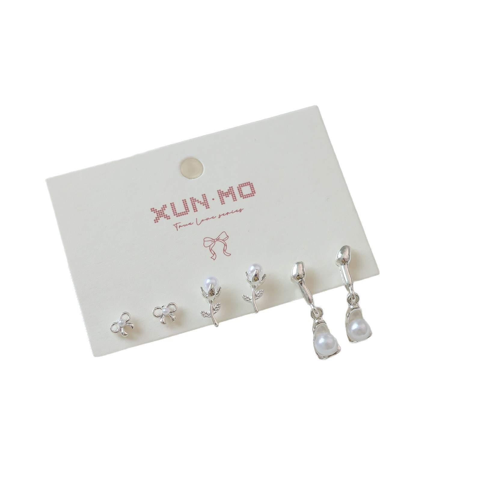 Summer new pearl stud set Collection, women's fashionable, simple and versatile earrings, light luxury and high-end earrings wholesale Item Picture