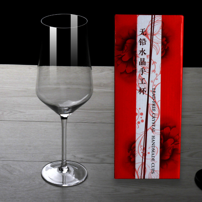 Wine glass set, premium crystal glass, tall glass, high-end lead-free wine glass, single gift box, Bordeaux glass full figure