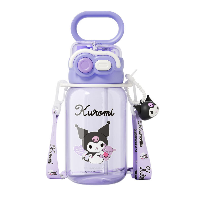 Sanrio's new double drinking cup, the tritan high-temperature resistant straw cup, is a cute cup specially designed for students to go to school Item Picture