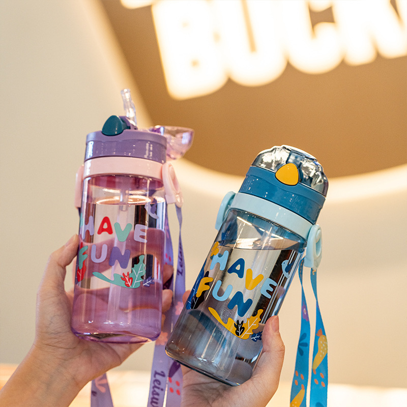 ins portable and fresh straw water cup for female students, high appearance level, high-temperature resistant, sports children, portable cup for summer full figure