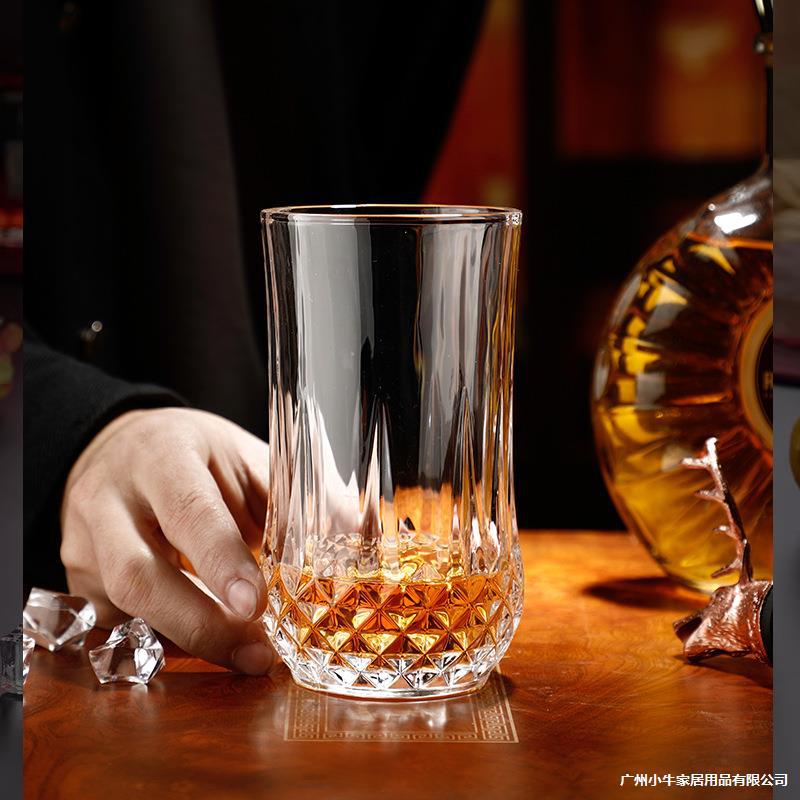 Diamond-patterned whisky glasses, one or two small wine glasses with high appearance standards, glass beer, European and American wine glasses factory direct sales details Picture