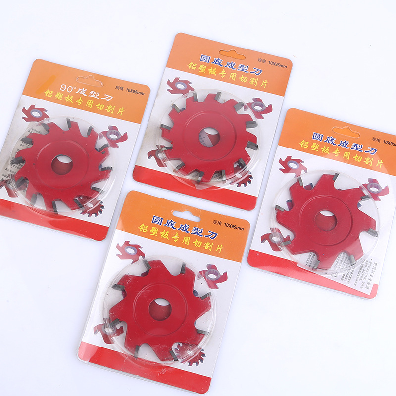 We have aluminum-plastic panel cutting discs, forming blades, round-bottom knives, forming knives and V-shaped forming knives in stock details Picture