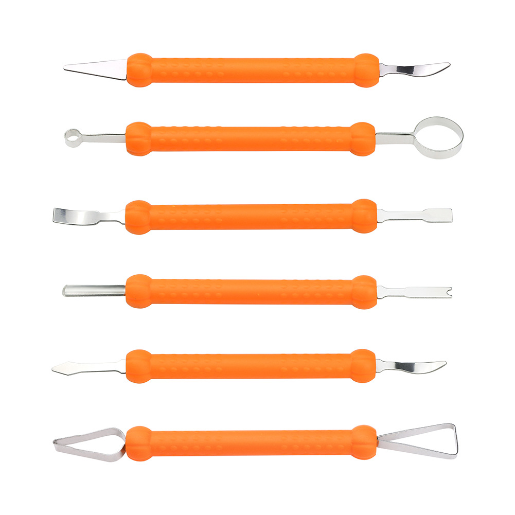 Cross-border new product 12-piece set of stainless steel pumpkin carving tools, Halloween tools, pumpkin hand tool set undefined