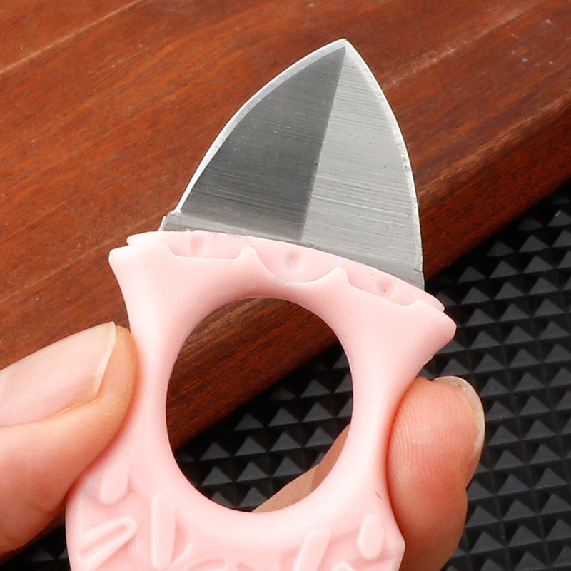 Stainless steel keychain knife neck pocket mini hanging knife unbox express EDC sharp fruit knife Application Scenario