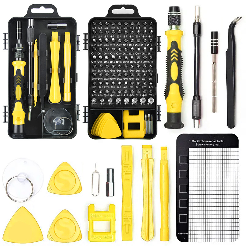 Cross-border 115-in-1 screwdriver set tools, mobile phone repair and disassembly tools, multi-functional manual screwdriver set details Picture