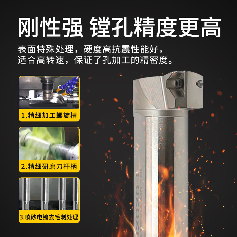 SBJ16 precision boring extended boring tool bar 1612 anti-vibration boring deep boring tool for machining center 1608/1614/2020 details Picture