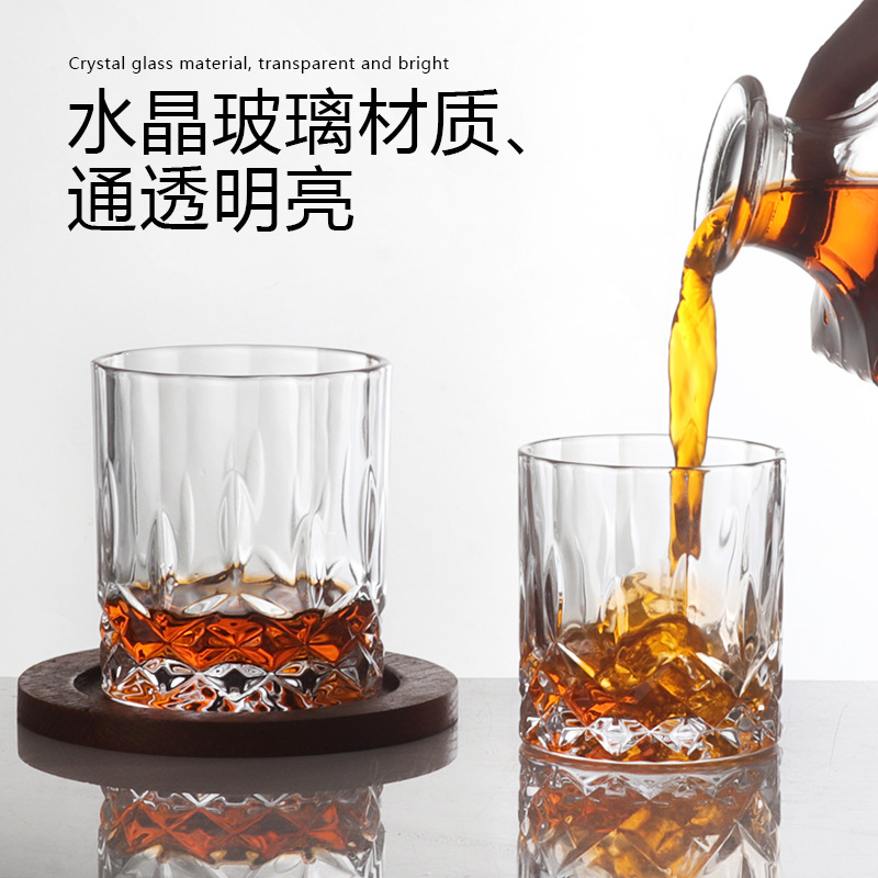 Wholesale household crystal glass whisky and spirits cups, commercial brandy cups for hotels, European-style glass cups and wine sets Application Scenario