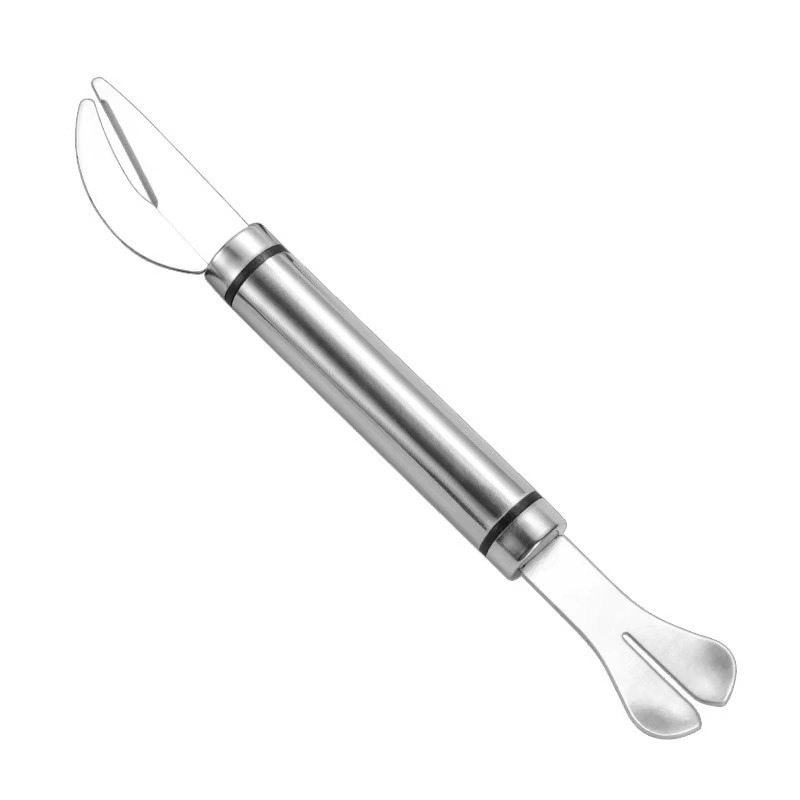Stainless steel double-head oil scraping knife for flipping chicken and duck intestines, oil scraping knife for cutting fish intestines and opening shrimp lines, a special intestinal cleaning tool Item Picture