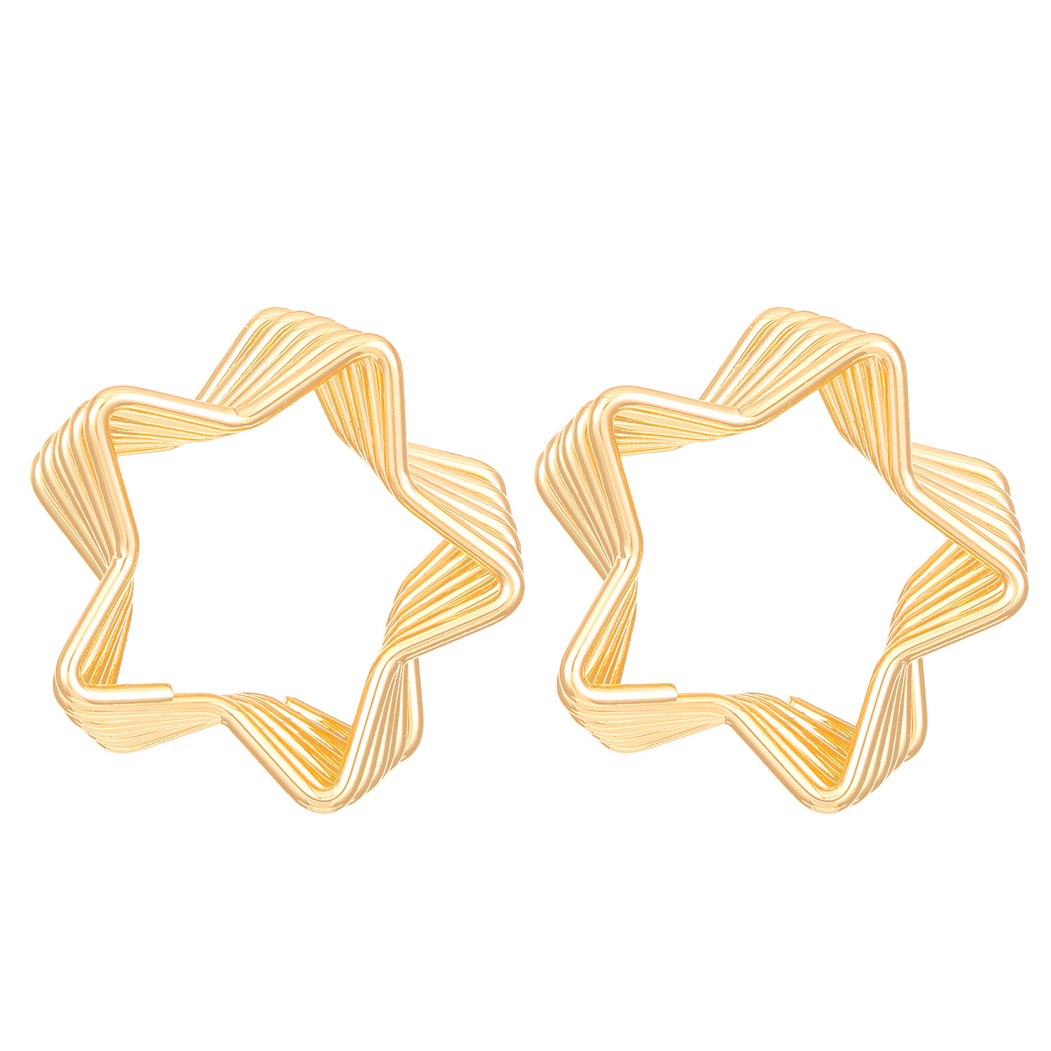 European and American simple, exaggerated, personalized, irregular vortex geometric earrings, women's personalized, twisted line stud earrings, cross-border earrings Item Picture