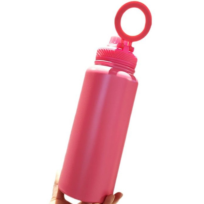 Cross-border powder-coated magnetic suction mobile phone, space water bottle, outdoor sports large-capacity 304 stainless steel vacuum insulated cup Item Picture
