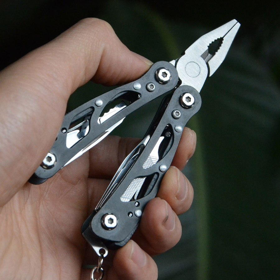 Mini multi-functional knife pliers, outdoor portable combination tool pliers, EDC folding keychain pocket knife pliers undefined