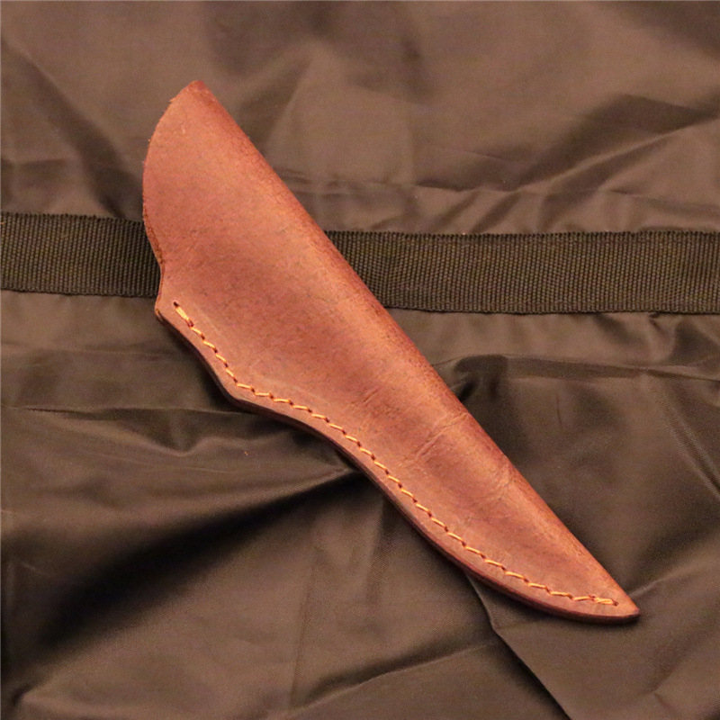 Outdoor knife sheath, genuine leather knife sheath, cowhide knife sheath, portable self-defense leather knife sheath, fruit knife blade protection undefined