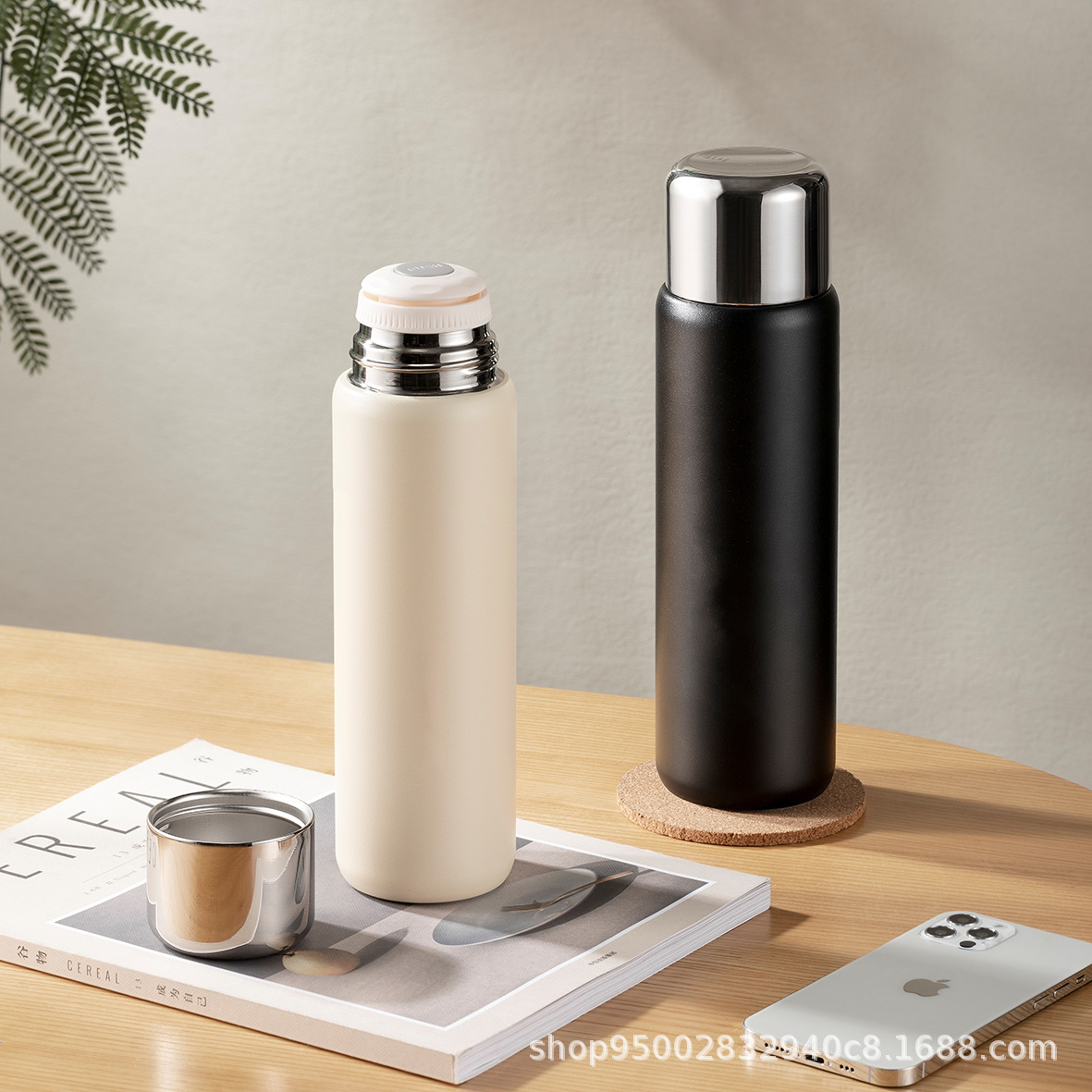 Factory direct sales of high-end 316 insulated cups, vacuum double-layer stainless steel business water cups with LIDS, wholesale of tea cups details Picture