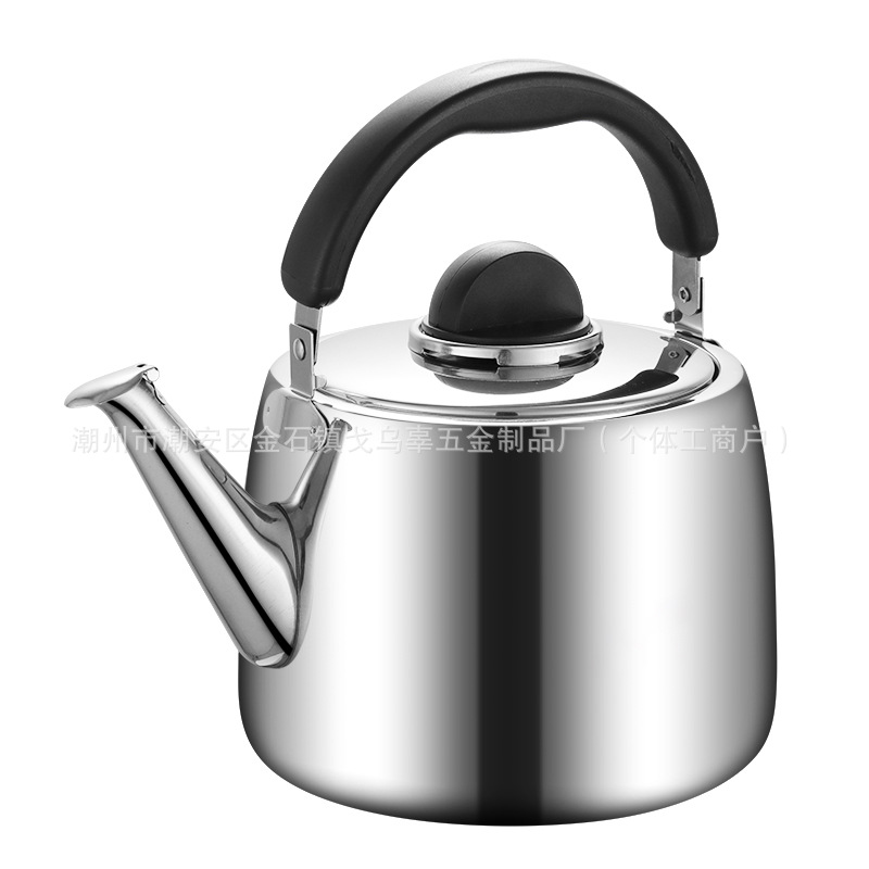 Stainless steel ringing kettle, large-capacity household, thickened kettle for restaurants, induction cooker, universal large-mouth kettle Item Picture