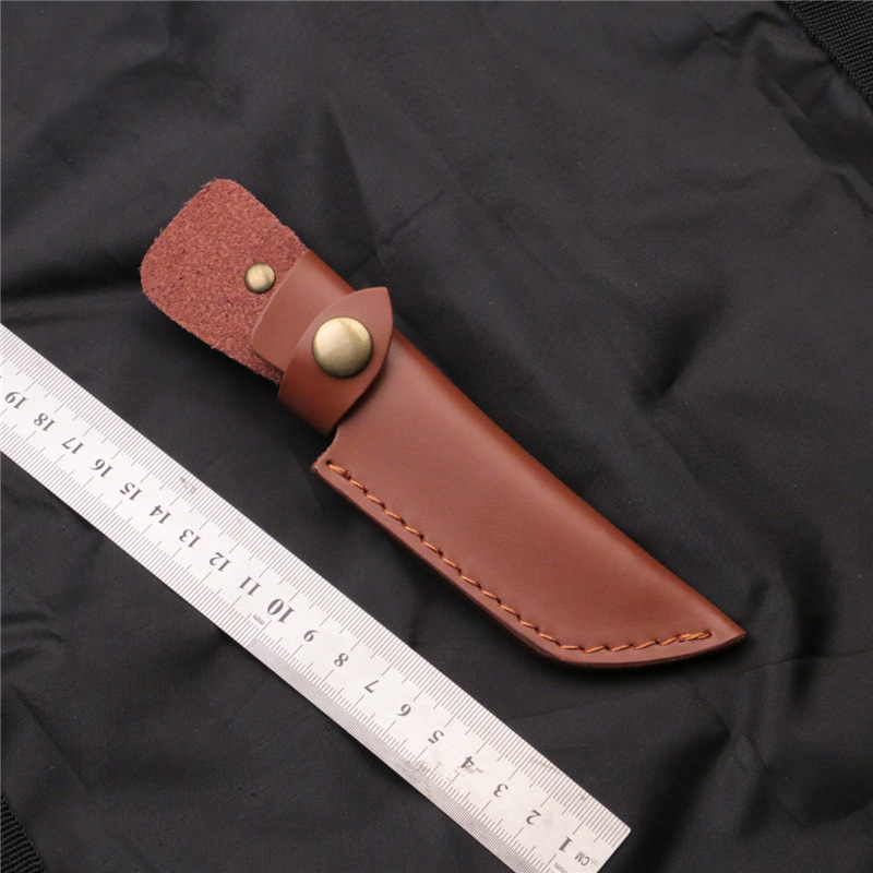 Outdoor knife sheath, genuine leather knife sheath, cowhide knife sheath, portable self-defense leather knife sheath, fruit knife blade protection Application Scenario
